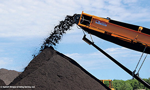 Recycled asphalt shingles from Asphalt Shingle Grinding.